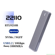 amonoqa Aluminum Alloy NVME  SSD Case for 2230-2280 22110 Mobile Hard Disk Case Enclosure Support UA