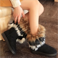 New Style Snow Boots - Cotton & Fox Fur Lined | Winter Ladies Mid-Calf Boots