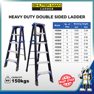 TTF Rack™ Shutter Man Aluminum Heavy Duty Double Sided Ladder/Aluminum 4-14 Steps Foldable Step Ladd
