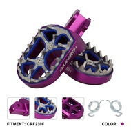 JFG 6061รถแข่งทำจากอะลูมิเนียม + ที่เหยียบที่รองเท้ามอเตอร์ไซค์เหล็กกล้าไม่เป็นสนิมคู่สำหรับ CRF150F