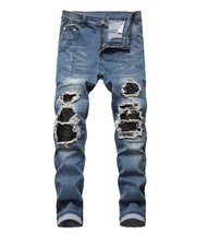 GanGdun【READY STOCK】New Mens denim pants clothing zipper skinny biker jeans men slim fit justin bieb
