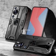 Casing For Huawei P60 P50 P40 P30 Pro P 60 P60Pro Shockproof Armor Phone Case Magnetic Holder Kickst