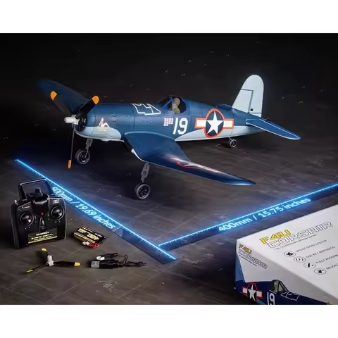 Volantexrc Brushless 500mm F4U Corsair RC Planes for Adults,Upgraded 4-CH RTF RC Plane,One-Key Aerob