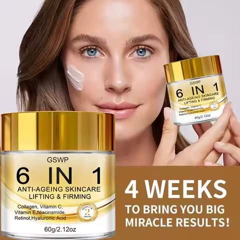 GSWP 6-in-1 Moisturising Face Cream, with Collagen, Deep Hydration, Anti-Ageing Skincare, Suitable f