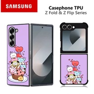 HP Casing Samsung Z Fold and Z Flip 7 6 5 4 3 BT21 RK523 Hybrid Case Rubber Aluminum Plate
