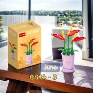juno flower bouquet bunga immortal / mainan balok bunga buket bricks - 8814-3