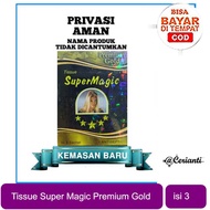 [1 PACK = 3 SACHET] [KEMENKES] Tisu Magic Man Premium Gold Original isi 3 Sachet Tissue Super Magic 