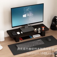 Elevated Black Walnut Desktop Base Elevated Rack Solid Wood Bamboo Wood Computer Desktop Monitor Not