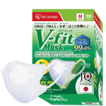 IRIS OHYAMA Face Mask V-Fit 30 Pcs/Box หน้ากากอนามัยรุปทรง V Shape รับกับใบหน้า ไม่มีช่องโหว่ ป้องกันเชื้อโรค ไวรัสและฝุ่นละออง PM 2.5 ได้ปลอดภัยยิ่งขึ้น