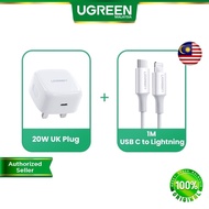 UGREEN 20W PD USB-C Fast Charger Fast Charging Power Travel Adapter UK Wall Plug Quick Charge QC 4.0