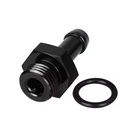 Fit For ORB - 6 AN O Ring Boss to 5/16 8mm Barb Adapter Hose Nylon Fuel Fitting