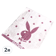PLAYBOY 閃爍星空毛巾 100g  紅白色  2條
