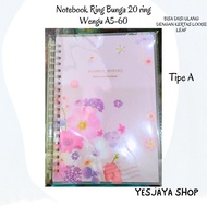 {1 pc} NOTEBOOK Refillable FlowerRing A5-60 WENGU Binder Ring/ School Notebook Can Be Refilled A5 A5