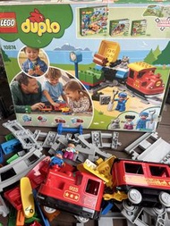 LEGO duplo 10874 火車路軌套裝齊配件 有松鼠兩個人仔
