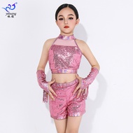 Children's Dance Costume Sequin Costume Latin Dance Costume Split Dance Costume Dance Costume Compet