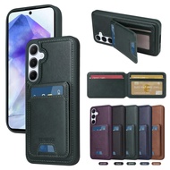 Trường hợp đối với Samsung Galaxy A16 A06 A55 A35 A15 5g Bìa Samsung A55 A15 4G từ Ví da khe cắm thẻ