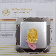 Nathan - Cincin Wanita Dubai Lapis Emas Muda 60 Gram Model Dubai Ulip Batik Free Box cincin Cantik