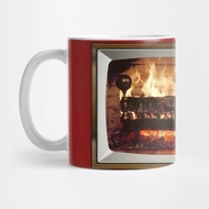 Yule Log Vintage TV Mug