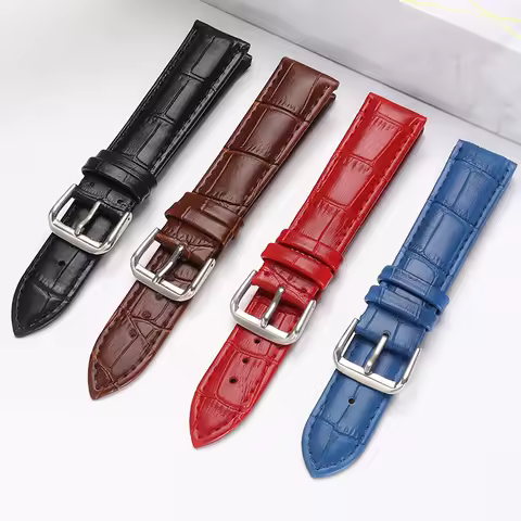 Watch Band Genuine Leather Watchband 16mm 18mm 20mm 22mm watch strap Suitable for Tissot Seiko DW wa