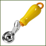 Ice Cream Scooper Reboundable Stainless Steel Food Scooper Hangable Kitchen Gadget Ice Cream Dispens