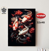 POSTER DINDING TEMA IKAN KOI/HIASAN DINDING POSTER IKAN KOI 9/POSTER TEMA IKAN KOI/WALLDECOR