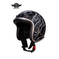 SOJI Helm Evo Justin List Chrome Helm Retro Motif Api