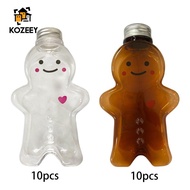 KOZEEY 10Pack Gingerbread Bottles 500ml Drink Bottle Jars Wrapping Bottle Water