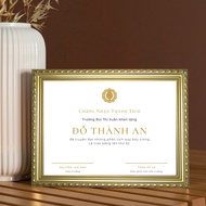 Photo Frame - Certificate Frame 21X30cm(A4)/ 25x35cm(B4)/30x42cm(A3) Classic Gold Border, Mica Surfa