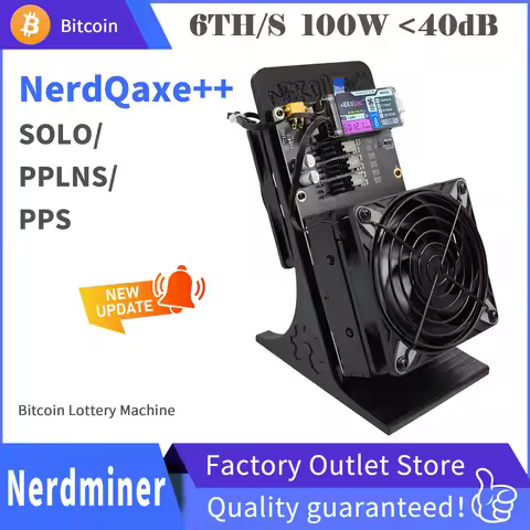 NerdQaxe++ Rev 6.1 4.8TH/s 75W Bitcoin Miner – High Efficiency SHA-256 BTC Mining Machine for Home &