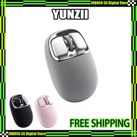YUNZII C1 Wireless Mouse 6 Levels DPI Optical Tracking Silicone Customize Tri-Mode 2.4G/USB-C/ Bluet