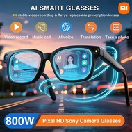 4K HD AI Mi Smart Glasses Photochromic Multifunction Bluetooth Calling Photo ChatGPT Music Control T