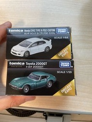 Tomica Honda Civic Type R (FD2) & Toyota 2000GT 模型車