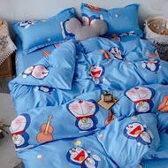 HOT MKHKXOIHIOHWG 529 Cartoon Doraemon 4-IN-1 Bedding set Single/Queen/King giraffe FLAT bedsheet set