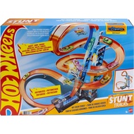 Hot Wheels Sky Crash Tower Track Set, 2.5+ ft / 83 cm High with Motorized Booster, Orange Track & 1 