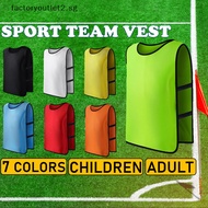 factoryoutlet2.sg Adult/Kid Team Sports Football Vest Training Soccer Basketball Game Tournament Competition Group Shirt Jersey Bib Hot