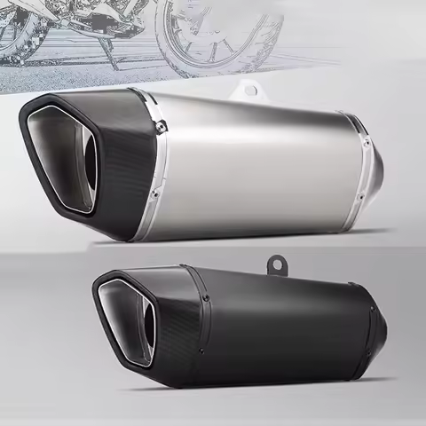 51mm 60mm Motorcycle sc exhaust pipe Motor Muffler Carbon Fiber proyect Scooter with DB killer for z