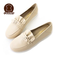 A amai Romantic Ruffled Small Heart Genuine Leather Loafers Low Heel Flat Shoes Fashion Elegant Larg