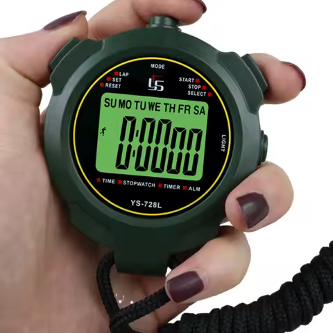 Professional Handheld Digital Stopwatch Timer Outdoor Sports Training Timer Cooking Chronograph Stop
