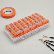 90-Piece Lever Wire Splicing Kit, 2/3/5 Port Connectors for 250V 32A Solid, Stranded & Flexible Wire