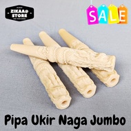 pipa roko once cangklong ukir nagabonar model gading sintetis