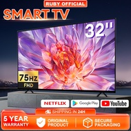 Android TV 32 Inch 4K Smart TV Murah 32 Inch Digital Television UHD TV Android 12.0 Built-In YouTubeNetflixUSB