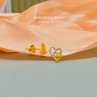 EMAS 375 SUBANG HATI LOVE HEART 375 GOLD EARRING S127