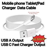 🔥🇸🇬3m 2m 1m USB charge cable compatible with all mobile phone and tablet