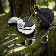 Coin Pocket Outdoor Folding Knife Sharp Portable Pocket Pendant Neck Key Mini EDC Tool Fruit Knife 1
