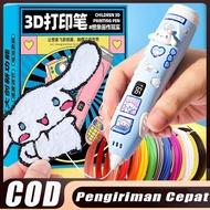 Printing Pen/ 3D Drawing Pen Painting PLA Filament DIY Toy/ Children's Holiday Gift 3D Drawing Pen H
