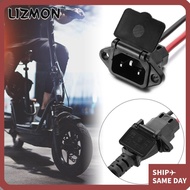 LIZMON 1/2/5pcs E-bike Battery Charger Charging Plug Universal with 12AWG Cable Charging Socket