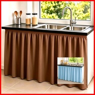 plain kitchen sink curtain non ring curtain suksukan 32 inches by 58 inches