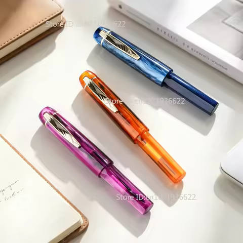 5 Colors MAJOHN RS3 Short Mini Pen High End Resin Travel Account Pocket Pen Student Expert Universal
