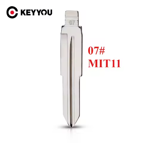 KEYYOU 10PCS 07# MIT11 MIT11R Metal Uncut Blank Flip Remote Key Blade For Mitsubishi For KD Xhorse V