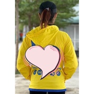 Jacket yellow sunshade with latex hood